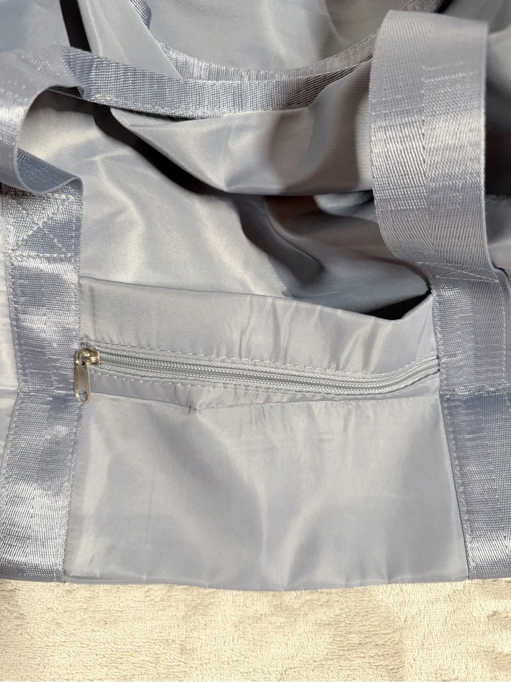 Light blue Travel Duffel Bag with Multiple Pockets